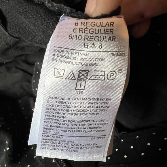 Gap Womens 6 Black Polka Dot Signature Skinny Ankle Pant Stretch Mid Rise Comfy - Picture 12 of 12